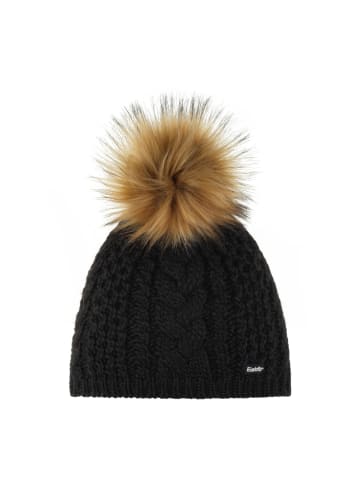 Eisbär Afra Lux Mütze mit Bommel in Schwarz