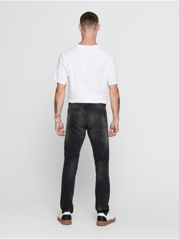 Only&Sons Slim Fit Jeans Basic Hose Denim Pants ONSLOOM Stoned Washed in Grau