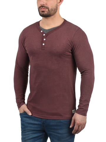 !SOLID Langarmshirt SDDoriano 21102908ME Longsleeve im Double-Layer Look in Rot