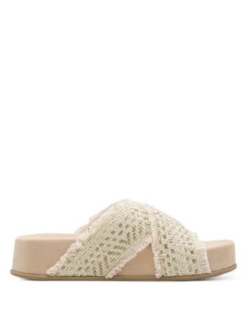 Marco Tozzi Plateau Pantoletten in Beige