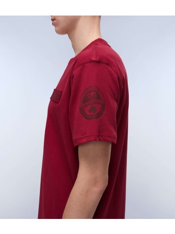 Napapijri T-Shirt "S-Amundsen 1" in Rot