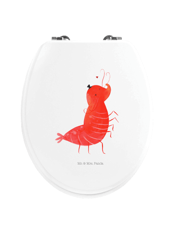 Mr. & Mrs. Panda Toilettendeckel Garnele Franzose ohne Spruch in Weiß