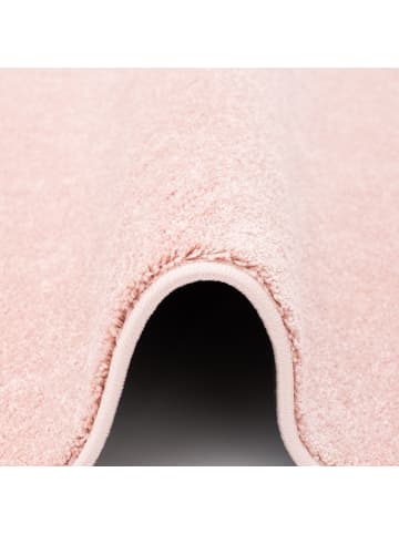 Pergamon Luxus Soft-Velours Teppich Verona Rund in Rosa