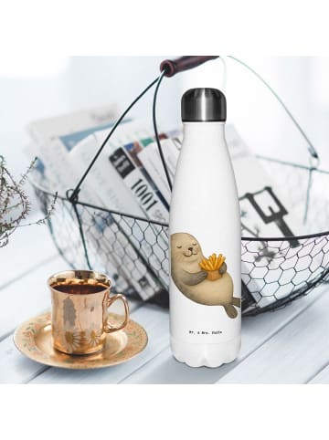 Mr. & Mrs. Panda Thermosflasche Robbe Pommes ohne Spruch in Weiß