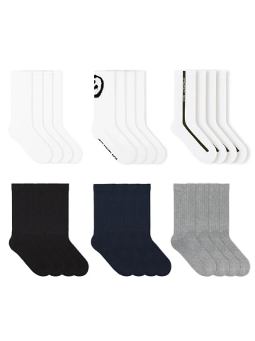 von Jungfeld Tennissocken Motive & Classic - Bundle in White/Grey/Navy/Black