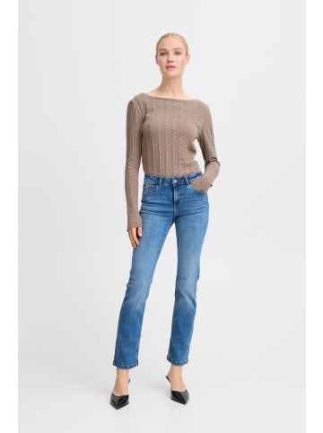 b. young Langarm-Shirt BYTHEANA Slim fit in Walnut