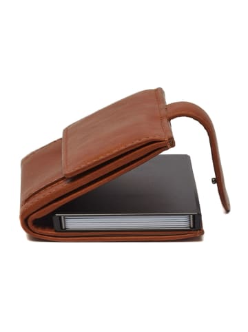 The Chesterfield Brand Leipzig Kreditkartenetui RFID Schutz Leder 7.5 cm cognac