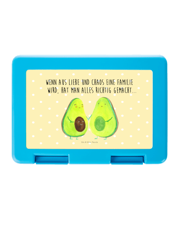 Mr. & Mrs. Panda Bentobox Avocado Pärchen mit Spruch in Gelb Pastell