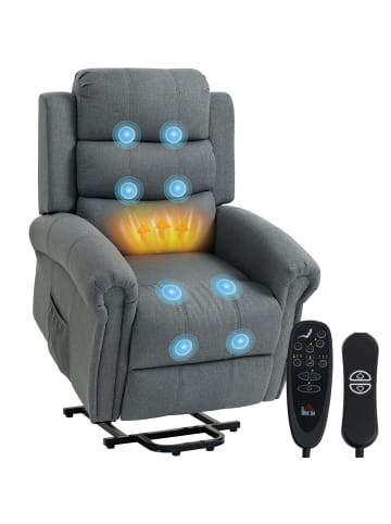 HOMCOM Relaxsessel-87,5L x 87B x 108H cm-Grau