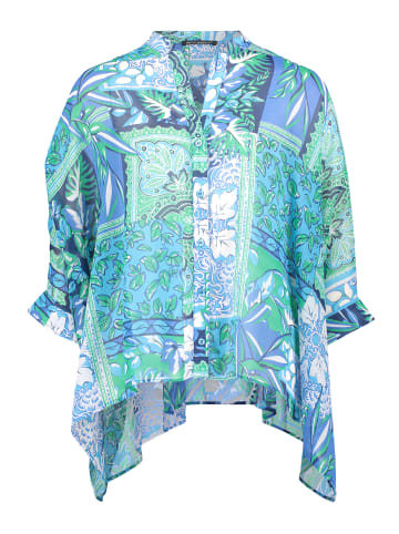Betty Barclay Tunika-Bluse mit Fledermausärmeln in Blau/Grün