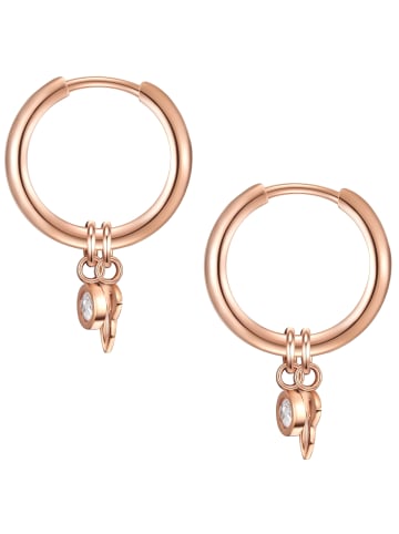 Eastside NY Creolen Lotusblüte Edelstahl Preciosa in roségold