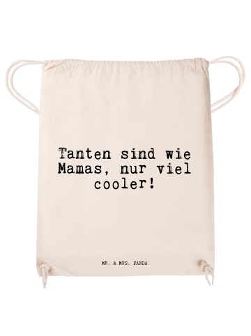 Mr. & Mrs. Panda Sportbeutel Tanten sind wie Mamas,... mit Spruch in Creme