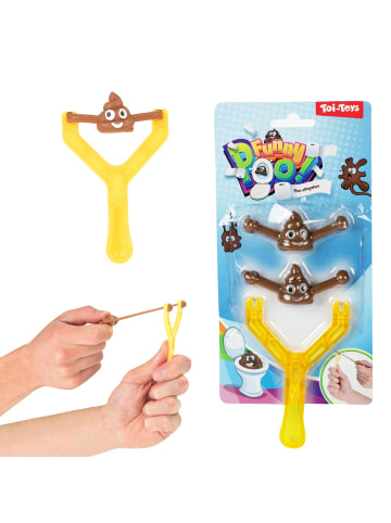 Toi-Toys FUNNY POO Schleuder - Lächelnder Poop in mehrfarbig