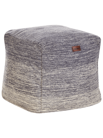 Beliani Pouf HIRRI in Grau/Beige - (W) 40 x (H) 40 x (L) 40 cm