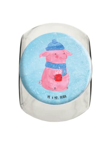 Mr. & Mrs. Panda Bonbonglas Schweinchen Glühwein ohne Spruch in Eisblau