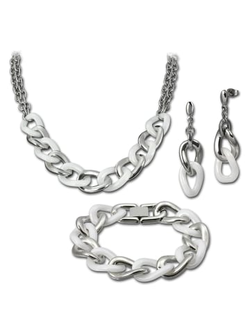 Amello Schmuckset Silber Edelstahl (Stainless Steel)