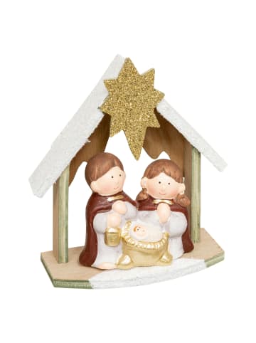 Atmosphera Créateur d'intérieur Weihnachtskrippe in Mehrfarben, (B) 6 x (H) 15,2 x (L) 13,8 cm