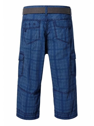 Timezone Wadenlange Cargo Shorts Gürtel Reißverschluss in Blau