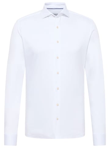 Eterna Jersey Shirt Jersey Langarm in Weiß