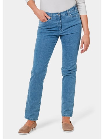 GOLDNER Jeanshose LOUISA Jeans LOUISA mit Stickerei in hellblau