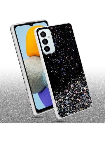 cadorabo Hülle für Samsung Galaxy M23 5G Glitter in Schwarz mit Glitter
