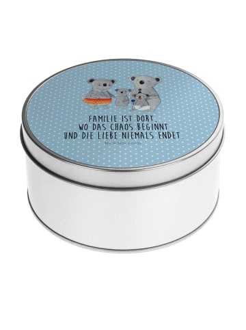 Mr. & Mrs. Panda Zuckerdose Koala Familie mit Spruch in Blau Pastell