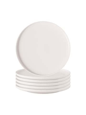 Villeroy & Boch 6er Set Speiseteller Afina in Weiß ø 27,2 cm in weiß