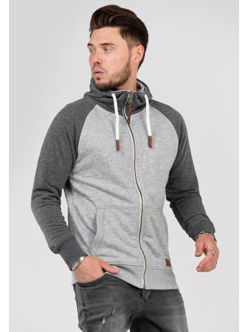 SOULSTAR Sweatjacke - MSWEVERETT Hoodie Weicher Kapuzenpullover Sweatshirt in Hellgrau