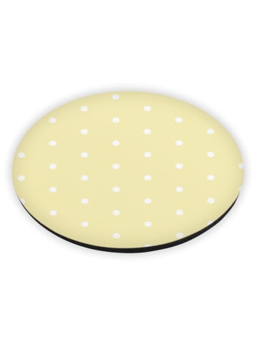 Mr. & Mrs. Panda Rund Magnet Waldtiere Picknick ohne Spruch in Gelb Pastell