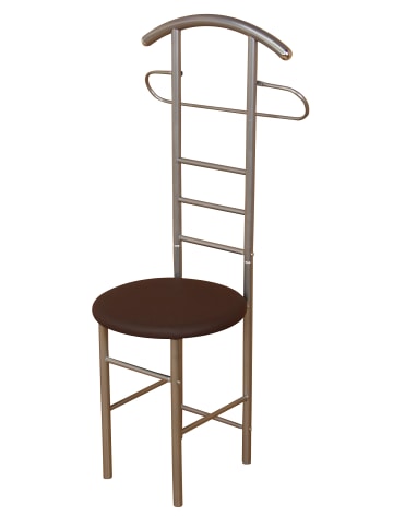 möbel-direkt Herrendiener Gustav in braune Sitzfläche