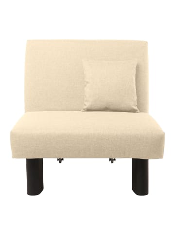 others FALTSESSEL Kalomira Bezug Flachgewebe Metall schwarz / beige