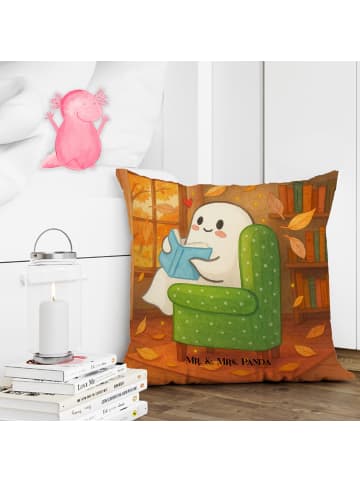 Mr. & Mrs. Panda 40x40 Kissen Gespenst  Buch  Design ohne Spruch in Weiß