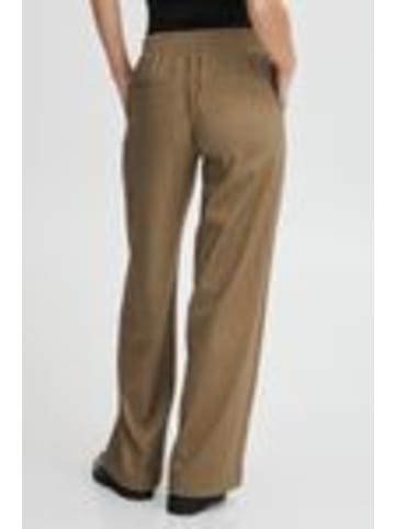 b. young BYRIZETTA WIDE PANTS - JERSEY Regular fit in Toasted Coconut Mix