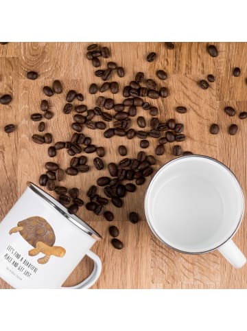 Mr. & Mrs. Panda Kaffeebecher Schildkröte MHerzieren mit Spruch in Weiß