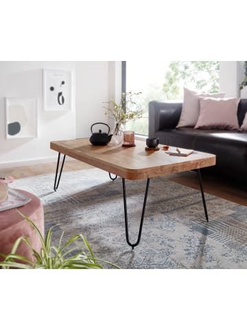 FineBuy Couchtisch in Braun / Akazie / 60x115x40