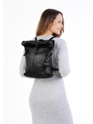 Forty degrees Rucksack echt Leder in schwarz