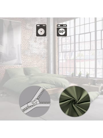 Erwin Müller Perkal Bettwäsche Günzburg in oliv