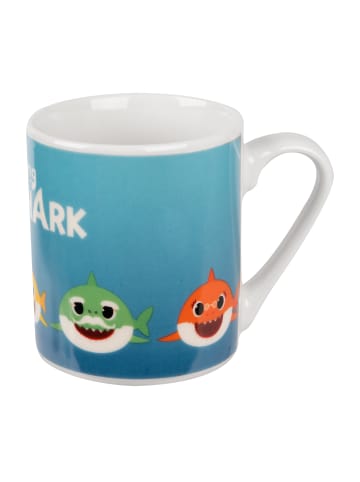 United Labels Baby Shark Tasse - 5 Sharks  230 ml in blau