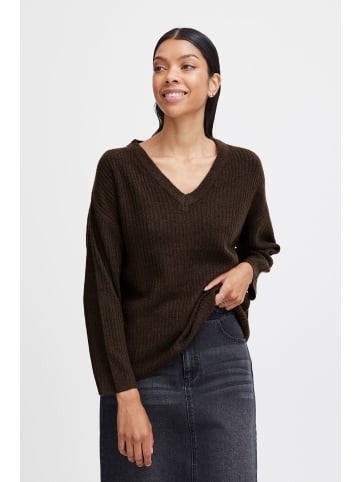 b.young Strickpullover BYONEMA VNECK JUMPER - 20813897 in braun