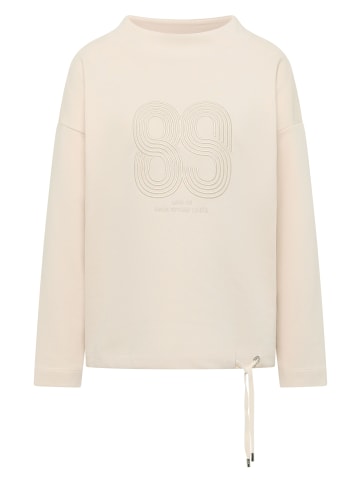 Cecil Embroidery FP Funnel Neck in Pearl Beige