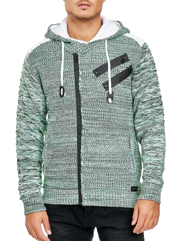 Rusty Neal Full Zip Grobstrick Kapuzen-Strick-Jacke in Neon Grün