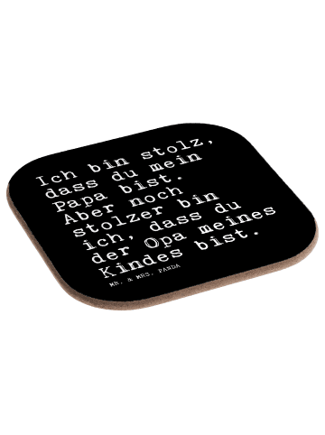 Mr. & Mrs. Panda Untersetzer Ich bin stolz, dass... mit Spruch in Schwarz