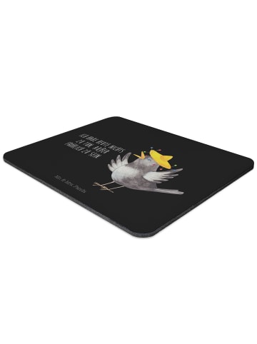Mr. & Mrs. Panda Mauspad Rabe Sombrero mit Spruch in Schwarz