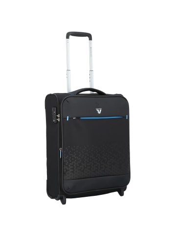 Roncato Crosslite 2 Rollen Kabinentrolley S 55 cm mit Dehnfalte nero