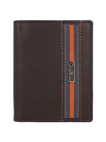 mano Don Leonardo Geldbörse RFID Leder 12,5 cm in dunkelbraun