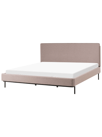 Beliani Doppelbett CORIO in Beige/Schwarz - (W) 193 x (H) 101 x (L) 219 cm