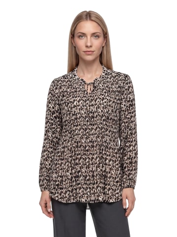 Betty Barclay Schlupfbluse mit Plissee in Beige/Schwarz