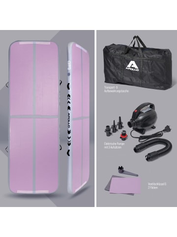 Apollo Airtrack Matte Yoga, Pilates, Gymnastik " Air Mat Pro " in Pink - Full Color