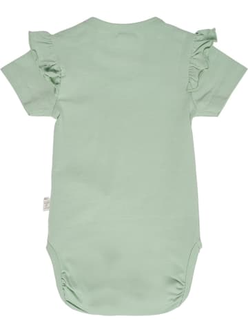 Hummel Kinder Kurzarmbody "Talya Ruffle Body S/S" in Grün