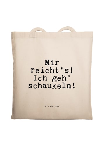 Mr. & Mrs. Panda Büchertasche Mir reicht's! Ich geh'... mit Spruch in Creme